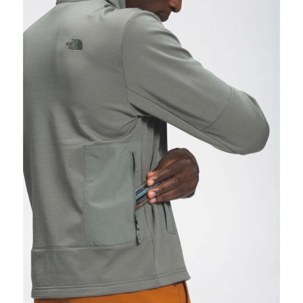 The North Face Men’s Wayroute Full Zip Fleece Jacket Sz Large Agave Green EUC - Picture 4 of 15